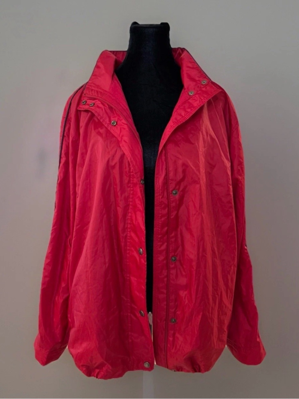 Vintage 90s Ralph Lauren Women’s Jacket Sz 2X Red Windbreaker Lightweight 1990s